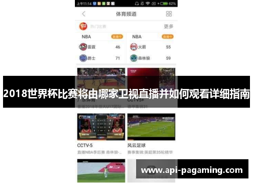 2018世界杯比赛将由哪家卫视直播并如何观看详细指南