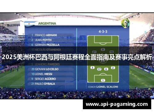 2025美洲杯巴西与阿根廷赛程全面指南及赛事亮点解析
